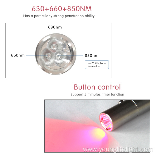 Mini red light therapy led light therapy flashlight